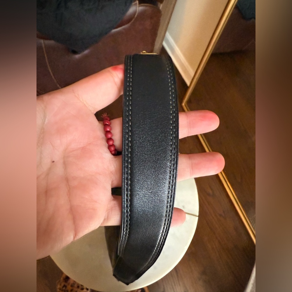 Coach Hamilton Black Leather Brass Hardware Shoulder Bag - Picture 8 of 10